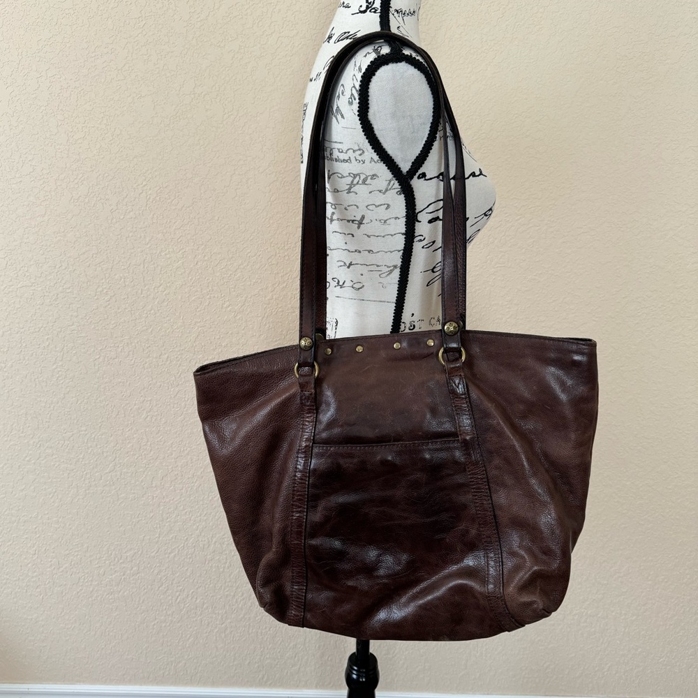 Patricia Nash Brown Studded Tote Purse - Picture 6 of 16